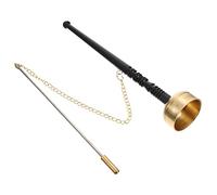 ibasenice Buddhism Copper Yin Qing Chime Durable Percussion Instrument for Meditation and Ritual Use Sound Ergonomic Handle for Temple Supplies and Practicing Buddhists
