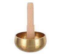 ibasenice Buddhist Chanting Bowl Hand-hammered for Meditation and Relaxation Use Wooden Striker Singing Bowl Beginners Yoga Nepal Authentic