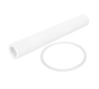 ibasenice Buddhist Singing Bowl Mallet 8.5cm Portable Crystal Sound Bowl Stick with White Ring and Leather Head Accessory for Mindfulness and Relaxation