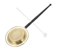 ibasenice Buddhist Temple Ritual Instruments Wooden Fish Copper Chime Sound Healing Craft for Meditation and Spiritual Activities