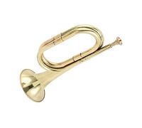 ibasenice Bugle Horn Trumpet Copper Alloy Wind Instrument Professional Bugle Musical Instruments for Beginners Students School Band Military Orchestra