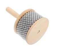 ibasenice Cabasa Percussion Instrument 11.3cm Diameter Wooden Handheld Latin Cabasa with Beads for Adults Beginners Music Practice School Teaching and Percussion Accessories