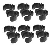 ibasenice Cable Clips and Travel for Live Streaming Setup 20Pcs Black Plastic with 20Mm Wire Diameter, Portable and Preventing Tripping Hazards for Microphone Cables