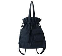 ibasenice Canvas Backpack Japanese Style Drawstring Bag for Girls Students Bag String Closure for School Outdoor
