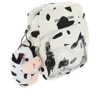 ibasenice Canvas Crossbody Bag Cow Pattern for Women, Polyester Material with Smooth Sewing Stitching, Convenient to Carry Cross Body Bag for Daily Use and Working Random Color