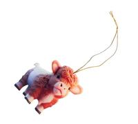 ibasenice Car Ornaments Car Decor Resin Highland Cow Pendants Decorative Highland Cow Ornament Car Hanging Decor Resin Highland Cows Ornament Cow Hanging Ornament Hanging Decors Yak Cartoon