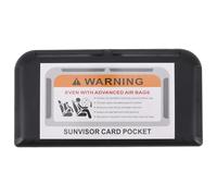 ibasenice Car Sun Visor Card Holder Black Compact Auto Invoice Organizer Fit Document Storage Pocket Sleeve for Business Cards and Small Items