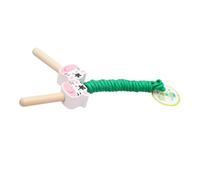 ibasenice Cartoon Animal Print Adjustable Jump Rope for Ergonomic Wooden Handle Skipping Rope Cow for Fitness and Fun Exercise