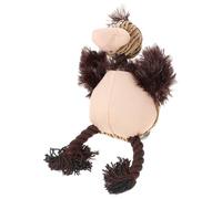 ibasenice Cartoon Bird Shape Puppy Teething Chew for Small to Large Dogs Interactive Squeaky Plush Molar Dog for Training and Dental Cleaning Safe Pet Chewing Plaything Light Brown