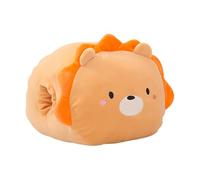 ibasenice Cartoon Multifunctional Hand Warmer Throw Pillow Lion Design Soft Back Cushion and Sleeping Pillow for Office and Home Use
