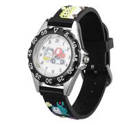 ibasenice Cartoon Quartz Watch with Silicone Band Student Wrist Watch for Read Timepiece for Boys and Material Black Teaching Accessory