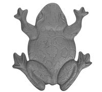ibasenice Cast Iron Frog Stepping Stone Weatherproof Outdoor Garden Statue for Yard Pathway and Lawn Decoration