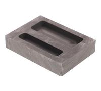 ibasenice Casting Ingot Mold Graphite Mold 2 Holes Black Chemical Resistance Thermal Stability for Metal Cast Operations and Smelting