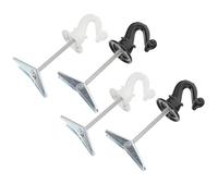 ibasenice Ceiling Hooks Folding and Pendant Storage for Space Decoration 4pcs Zinc Alloy for Hanging with Sturdy Construction and Good Load-Bearing Capacity Practical White Hooks for Home