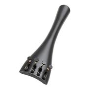 ibasenice Cello Tailpiece Wood 4-Hole Sturdy String Board Practical Cello Tailpiece Anti Slip Pad Fine Tuner Black Metal Replacement