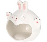 ibasenice Ceramic Hamster Hideout House for Small Pets Adorable Animal Shape, Easy to Clean and Portable Indoor Nest Suitable for School and Office Use