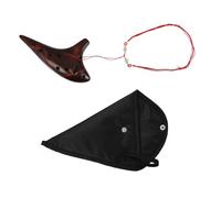 ibasenice Ceramic Piccolo Ocarina in Coffee Colour with Twelve Hole Design and Beautiful Sound, Easy to Learn Music Instrument for Beginners and Professionals, for Music Practice and Random Color