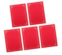 ibasenice Certificate Holders Multi-use Design Paper 5pcs with Folding Type Red Diploma Protector and Award Certificate Cover for Graduation Party, Office and Shop Use