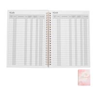 ibasenice Check Register Book 60 Pages Paper for Financial Management Pink