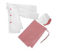 ibasenice Chef Costume with Long Sleeve Pink Chef Clothes for Role Play and Baking Includes Cooking Apron for Boys for School Plays Birthday Parties and Pretend Kitchen Fun and