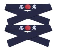 ibasenice Chef Headbands Stylish Blue Headbands for Men Japanese Style 2pcs Breathable Cloth Material, Easy to Wear Kitchen Accessories for Cooking and Karate Activities