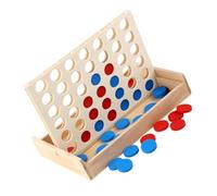 ibasenice Chess Toy Wooden Four Row Board Game Educational Toys for Boys and Girls and Adults Checker Game Parent-boy Girl for Family