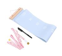 ibasenice Children Height Measuring Ruler Growth Chart Hanging Canvas Tape Measure and Marker for Kindergarten Nursery Boys Girls Blue Wall Decoration