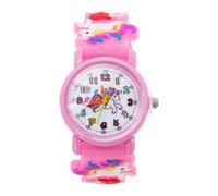 ibasenice Children Wristwatch 3D Cartoon Kids Watch Adjustable Design Lightweight Silicone Quartz Watch with Button Battery for Students and Kids