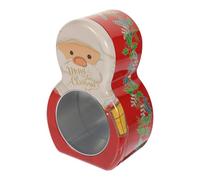 ibasenice Christmas Candy Box Tinplate Mini Sweets Packaging Case for Biscuits Treats Holiday Party Decorations