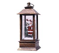 ibasenice Christmas Snow Globe Lantern Lighted Spinning Water and Swirling Glitter Water Lantern Home Decoration