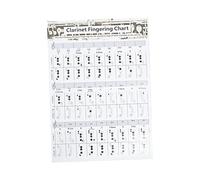 ibasenice Clarinet Chord Chart Poster Music Fingering Guide Useful Note Chart for Beginners Clarinet Learning Reference for Practice