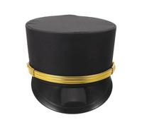 ibasenice Classic Conductor Hat, Black Train Engineer Hat for Adults, Classic Railway Cap with Comfortable Breathable Fabric and Plastic, Vintage Style for Costume Parties and Parades