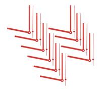 ibasenice Clock Hands and Creating the Look for Your Space Aluminium Red 10 Sets Replacement Kit Precision-crafted for Accurate Timekeeping for Wall Clocks