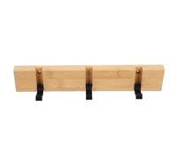 ibasenice Coat Rack for Space-Saving Design Wooden Wall Mounted with Folding 3 Foldable Hooks, Easy Installation Hats and Bags for Living Room Behind Doors