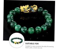 ibasenice Color-changing Agate Beads Bracelet with Elastic Wristband Fortunate Gemstone Jewelry for Men and Women Personal Feng Shui Charm for Wealth and Luck Unique Simple Design