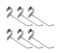 ibasenice Commodity Display Hooks Sturdy Iron White 6pcs on Not Easy to Rust or Fade Tube Hooks for Hanging Products Supermarket Shelf Supermarket Display Racks