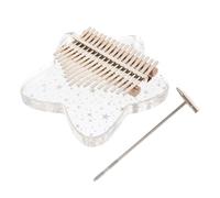ibasenice Compact Portable Acrylic Kalimba Thumb Piano 17-tone Star Shape Musical Instrument for Adults and Beginners