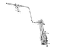 ibasenice Compact Z Arm Cowbell Holder Clamp Dual Rod Drum Percussion Mounting Bracket with Bent Arm Extension for Jazz Drum Kits Secure Adjustable Clamp for Cowbells Tambourines Jam Blocks