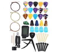 ibasenice Complete Guitar String Changing Kit Winder Tuner Capo Pick Guard Nut Pin for Classical Electric Guitars