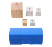 ibasenice Copper Aluminum Iron Wood Density Cube Blocks Set for Chemistry Lab Equipment, Interactive Learning Tool with Unique Scientific Design, for Students in Chemistry Activities