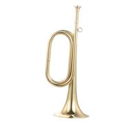 ibasenice Copper Bugle Trumpet and Lightweight Design for Beginners Easy to Carry with Beautiful Natural Sounds Military Style Instrument Suitable for School Band and Orchestra