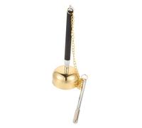 ibasenice Copper-finished Buddhist Musical Instrument for Temple Rituals Portable Decorative Yin Qing Delicate Qing for Meditation and Yoga Practice