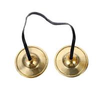 ibasenice Copper Meditation Cymbal Bell, Handcrafted Brass Yoga Chime for Religious Ceremony, Small Smooth Finish Percussion Instrument for Mindfulness and Buddhist Practice