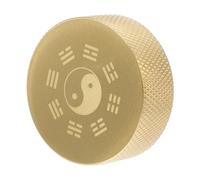 ibasenice Copper Round Paperweight for Calligraphy Practice Vintage Office Decor Solid and Smooth Surface for Calligraphy Lovers Stable and Reliable Weight