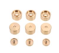 ibasenice Copper Trumpet Piston Button Press Covers Upper and Lower Valve Caps Brass Musical Instrument Accessories for Standard Trumpet Maintenance