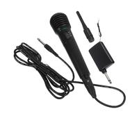 ibasenice Cordless Microphone 2in1 Handheld Fashionable 6.3mm 8-20m Singing Random Color