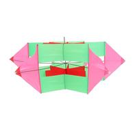 ibasenice Creative Colorful Hexagon Kite with Plum Blossom Design Cloth Glass Fiber Material for Adults Fun Outdoor Kite for Family Play Random Color