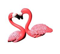 ibasenice Creative Flamingo Figurine Garden Ornament Pair, Simulated Flamingo Model Decoration for Outdoor and Home Supplies