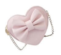ibasenice Creative Heart Shape Bowknot Shoulder Bag Versatile Lovely Crossbody Purse for Daily Use Party Travel Shopping