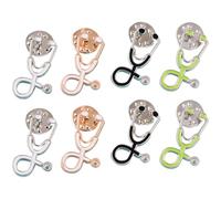 ibasenice Creative Nurse Brooch Set with Unique Attractive Look, Easy to Match 8pcs Stethoscope Shaped Alloy Pins and Don't Tear Clothes, for Graduation W asual and Formal Occasions